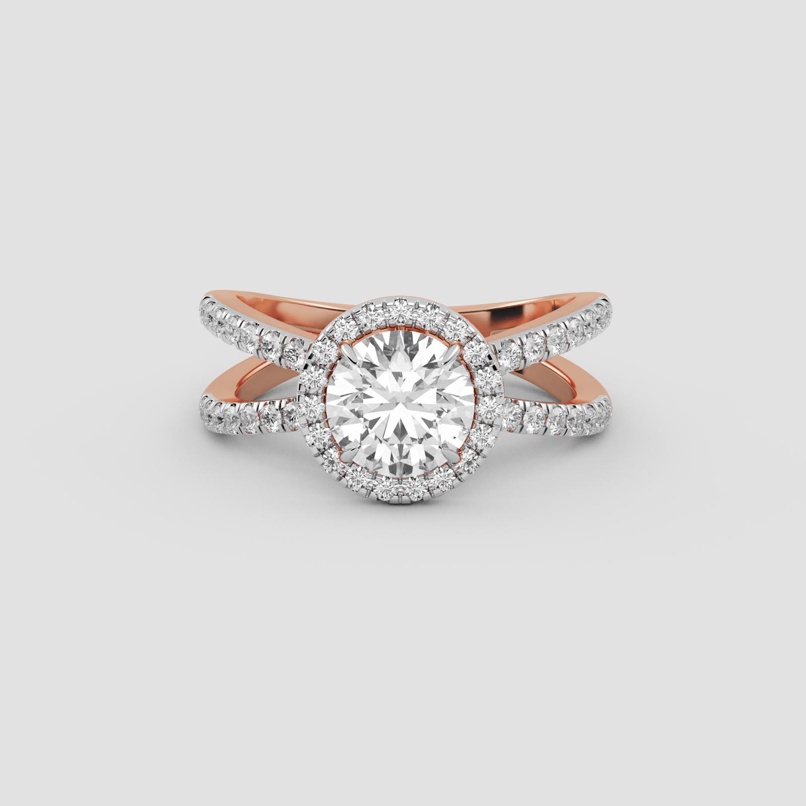 Radiant Round Halo Ring