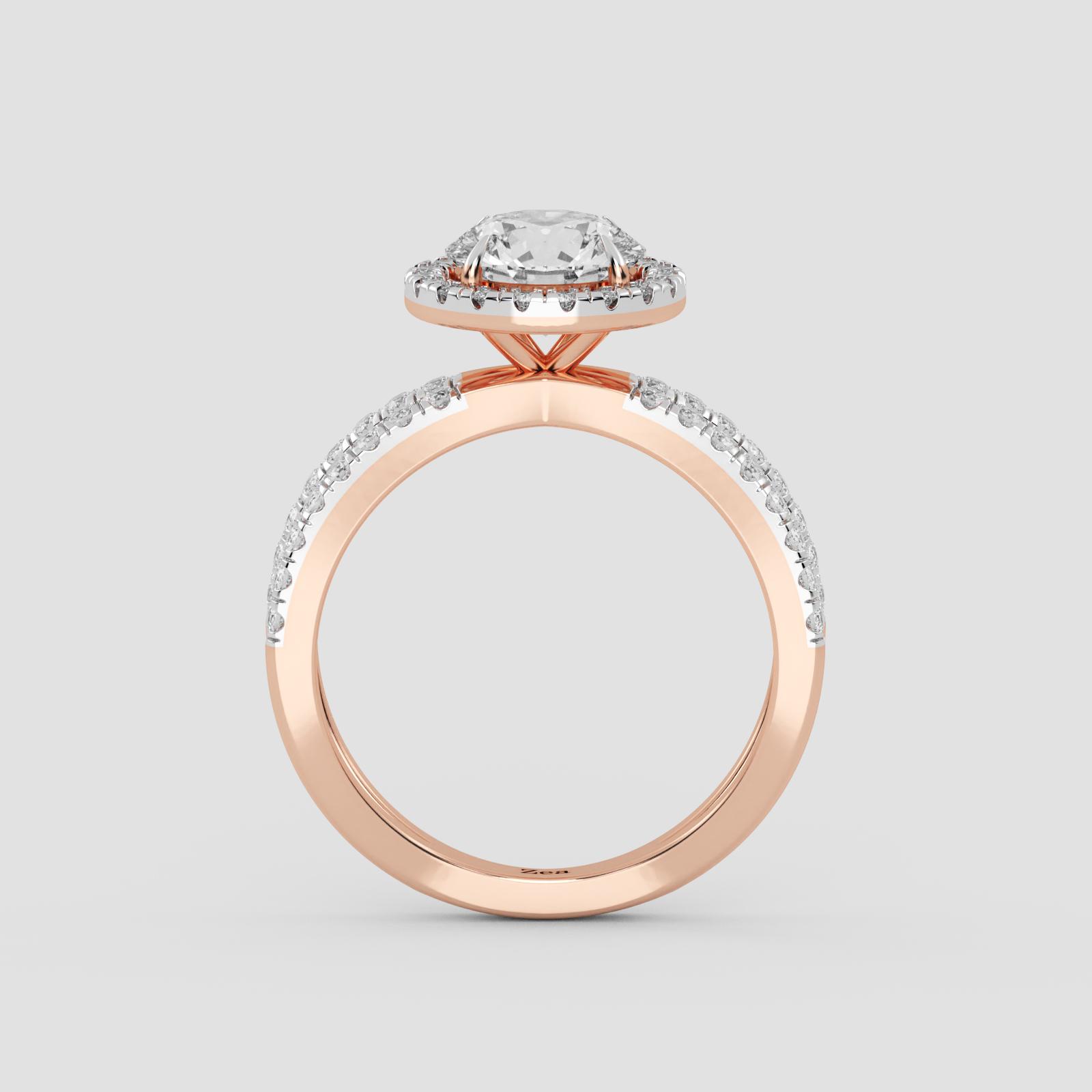 Radiant Round Halo Ring
