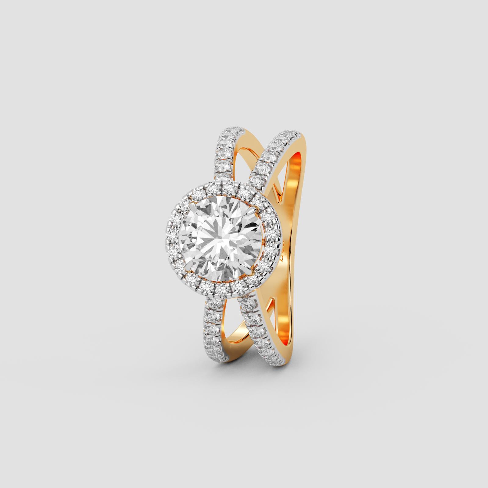 Radiant Round Halo Ring
