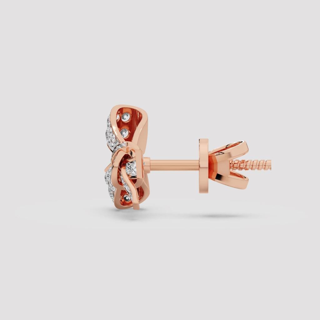 Ribbon Bow Stud Earrings