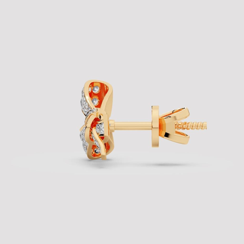Ribbon Bow Stud Earrings