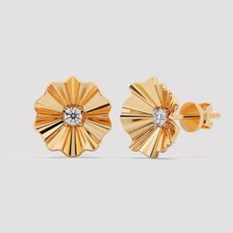 Round Diamond Floral Studs