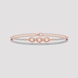 Round Diamond Hybrid Bangle