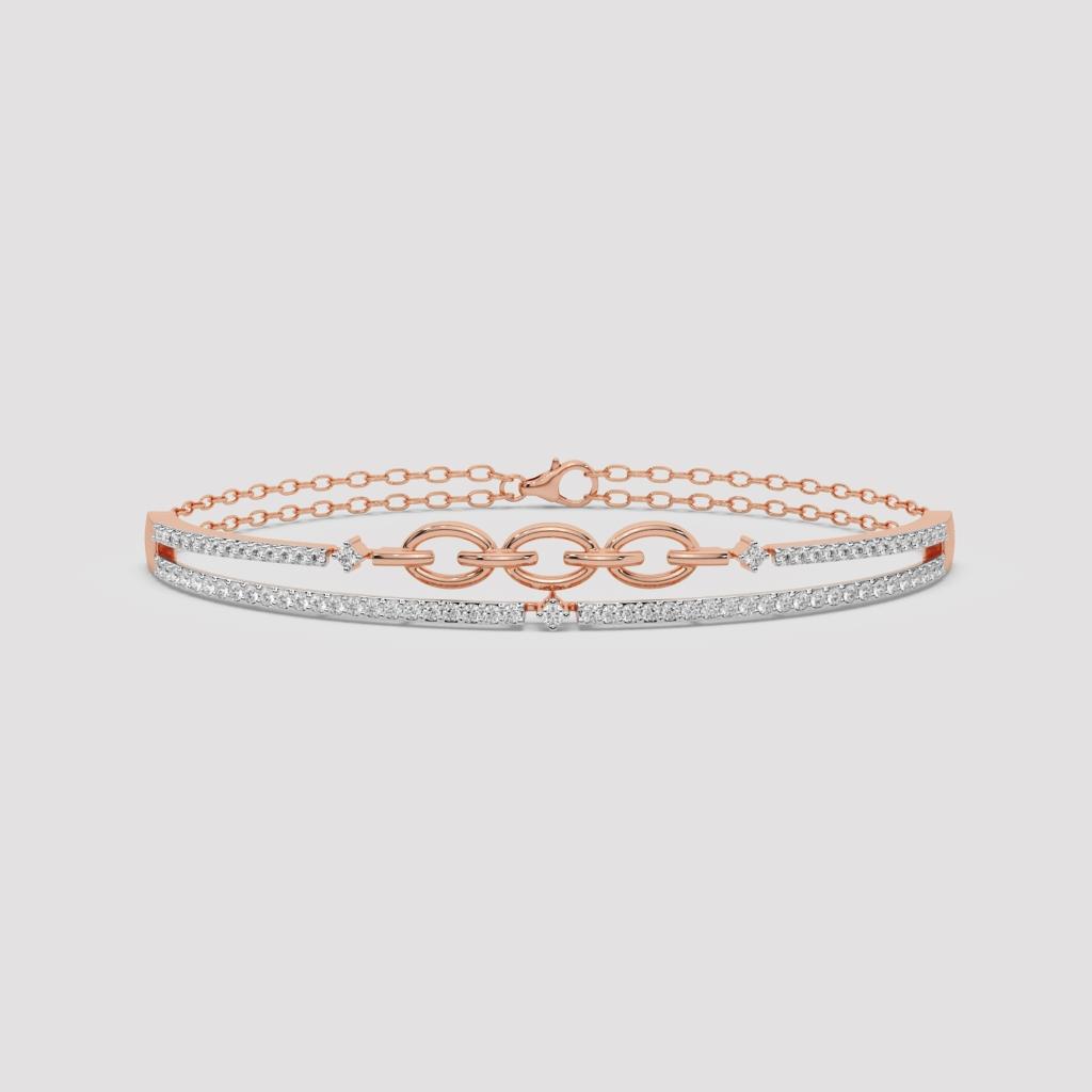 Round Diamond Hybrid Bangle