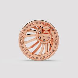 Round Diamond Sunburst Studs