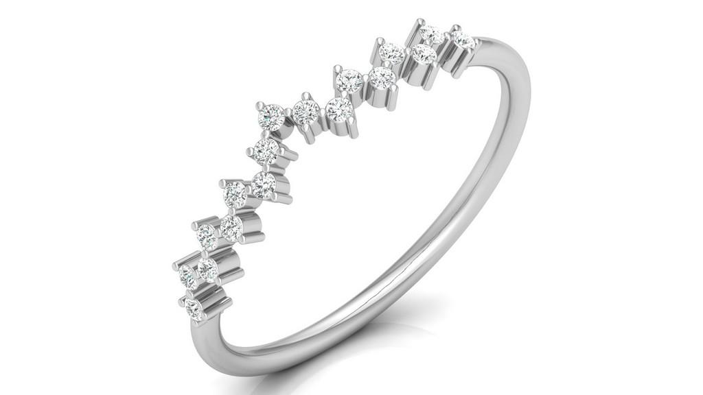 Scintilla Curved Band Ring