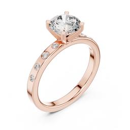 Scintilla Pave Solitaire Ring