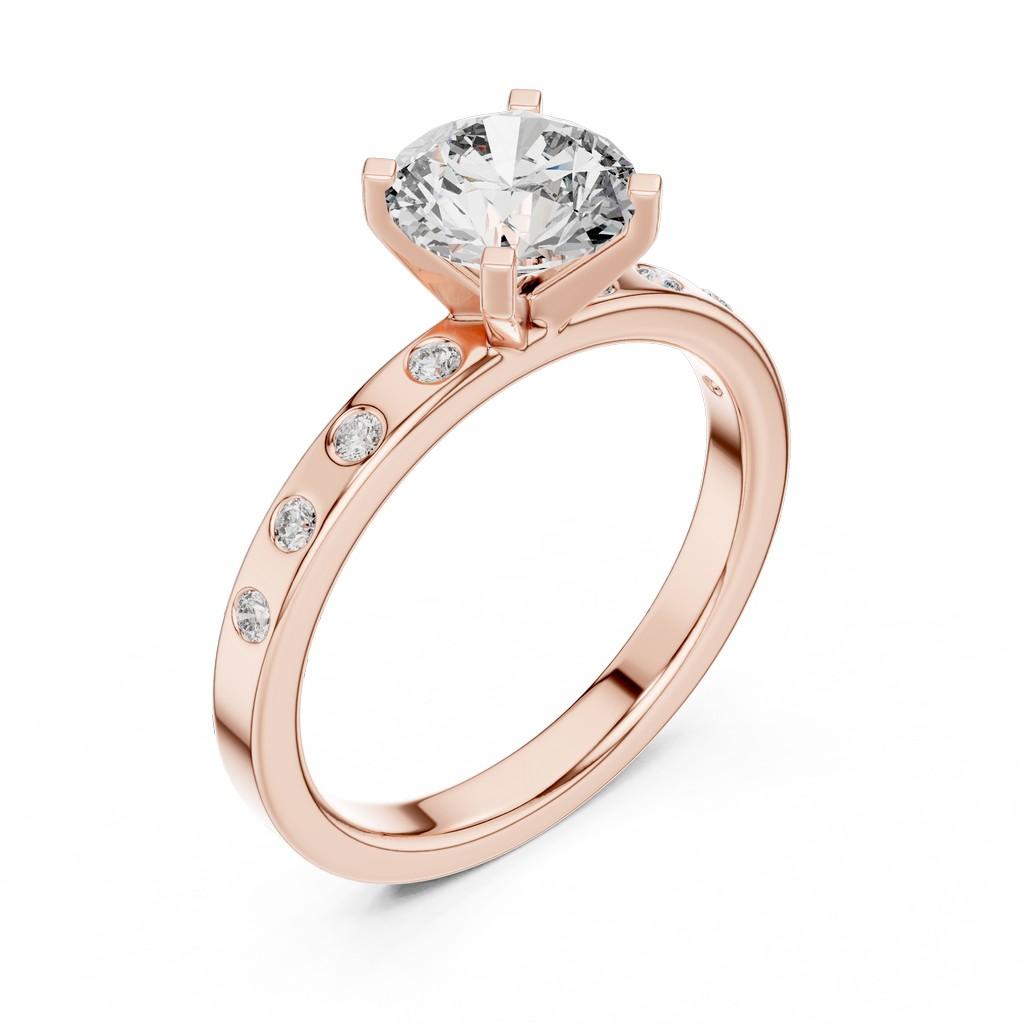 Scintilla Pave Solitaire Ring