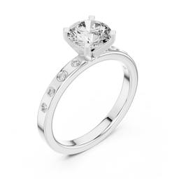 Scintilla Pave Solitaire Ring