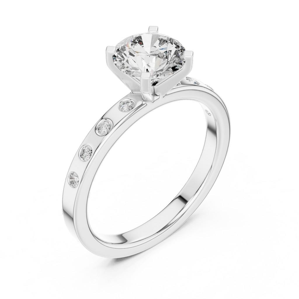 Scintilla Pave Solitaire Ring