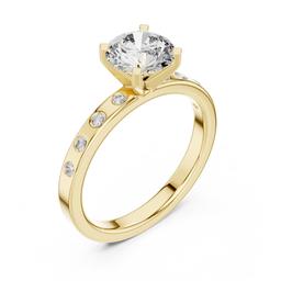 Scintilla Pave Solitaire Ring