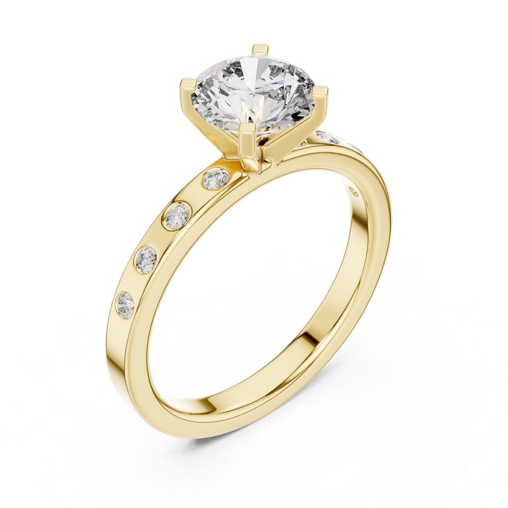 Scintilla Pave Solitaire Ring