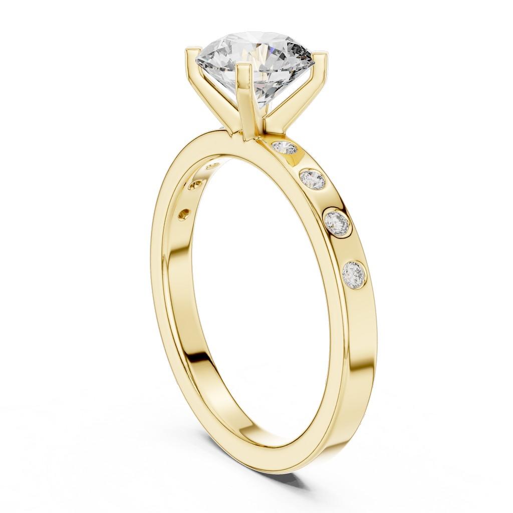 Scintilla Pave Solitaire Ring