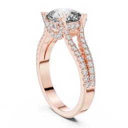 Sculpted Cushion Halo Ring