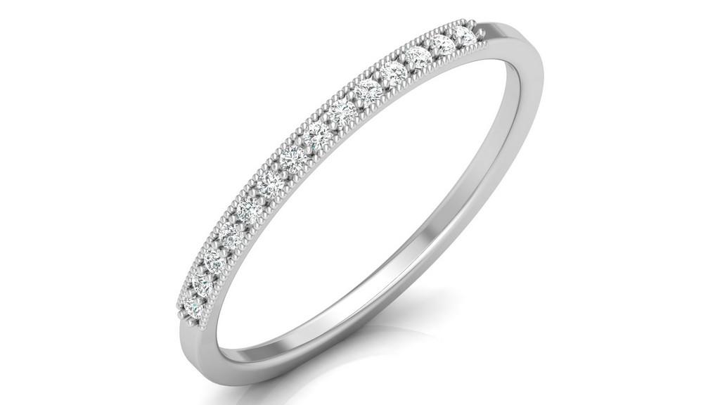 Sculpted Pave Band Ring