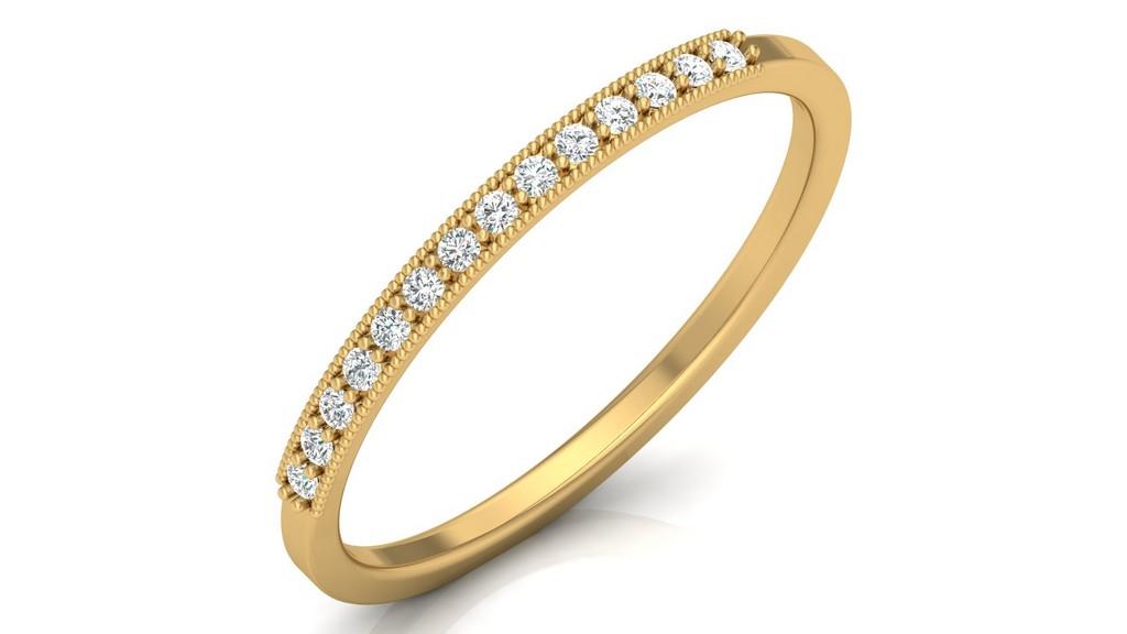 Sculpted Pave Band Ring