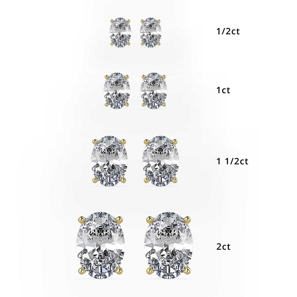 Sovereign Oval Prong Earring