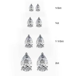 Sovereign Pear Prong Earring