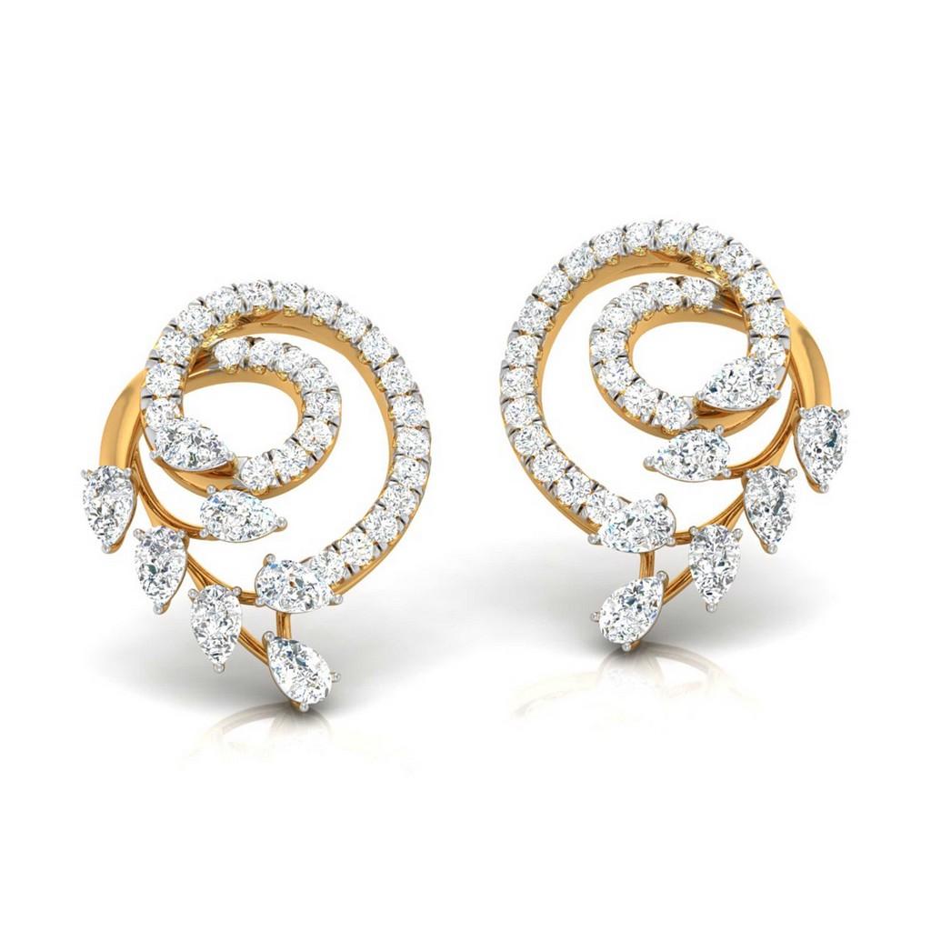 Spiraling Pear Earrings