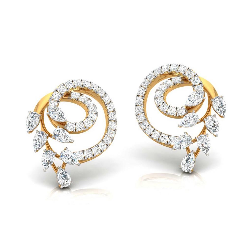 Spiraling Pear Earrings