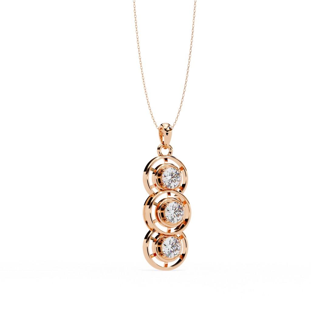 Triveni Solitaire Pendant