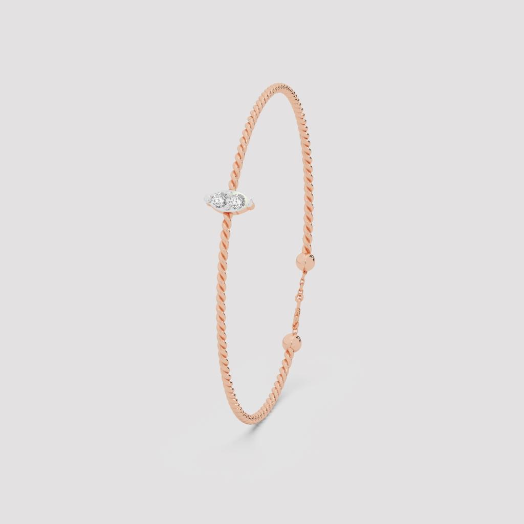 Twisted Rope Diamond Bracelet