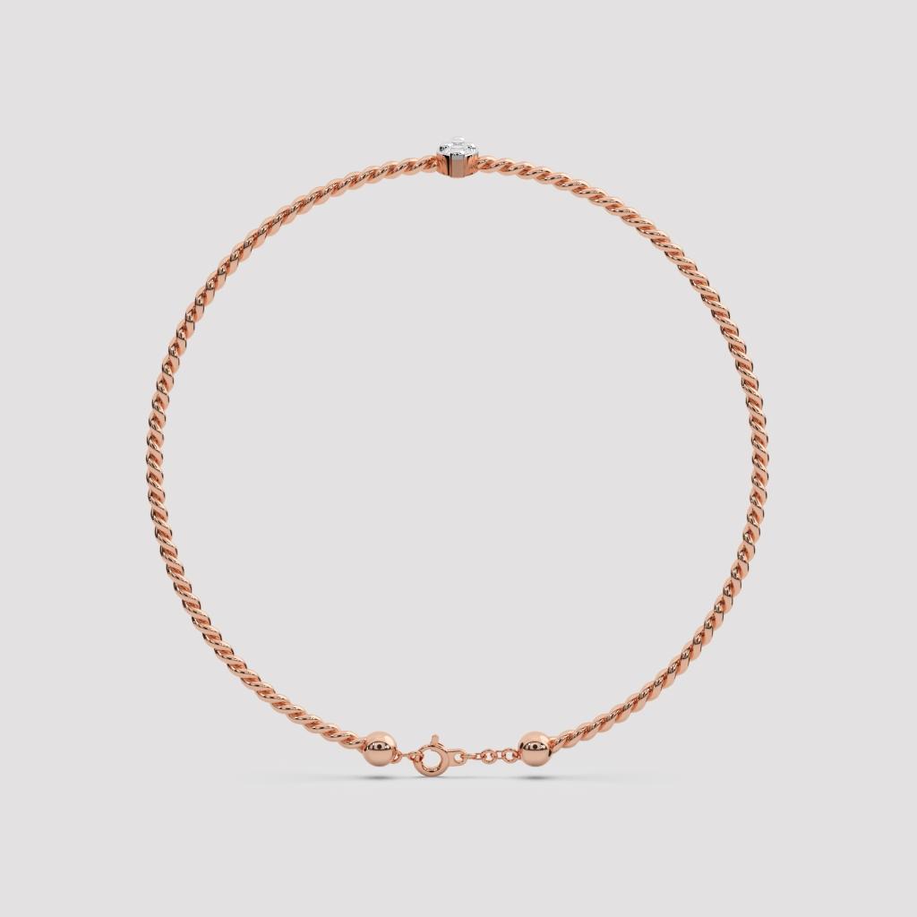 Twisted Rope Diamond Bracelet