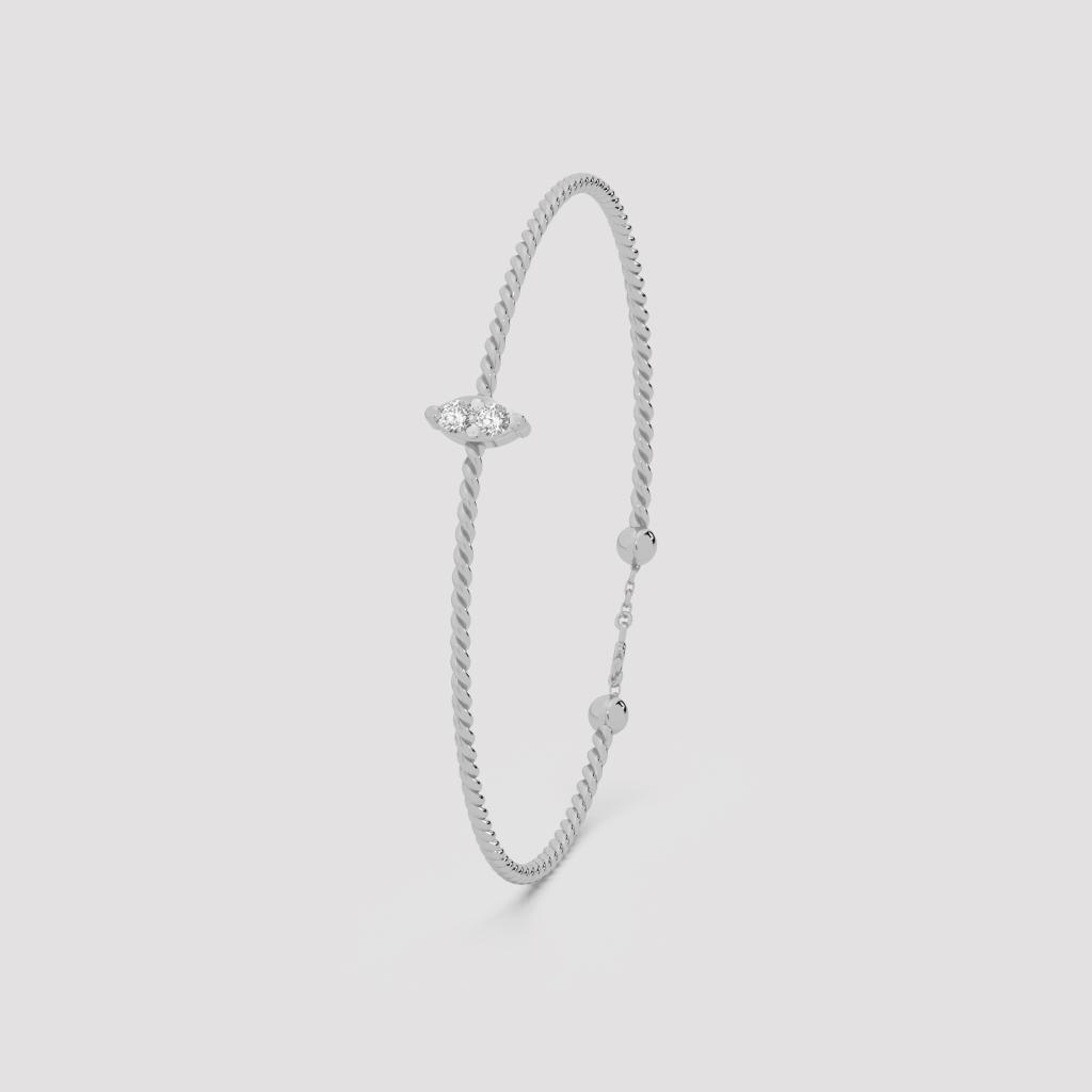 Twisted Rope Diamond Bracelet