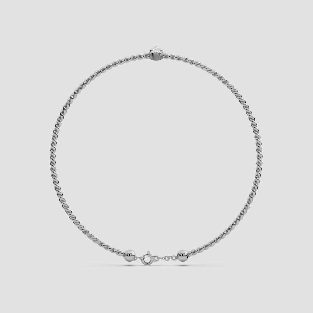 Twisted Rope Diamond Bracelet