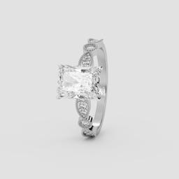 Vintage Radiant Solitaire Ring