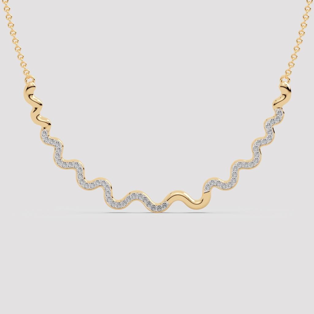 Wave Diamond Necklace