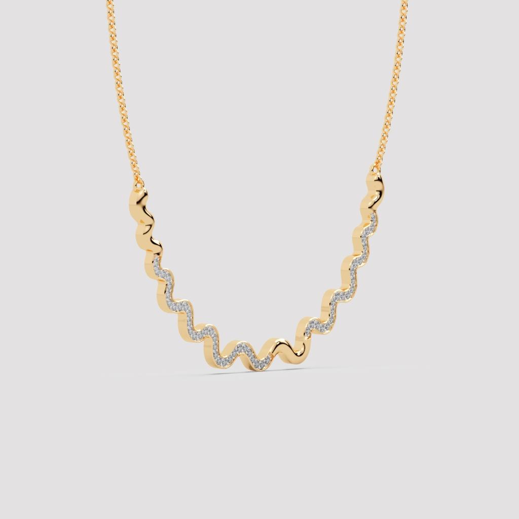 Wave Diamond Necklace