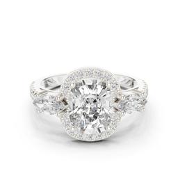 Zenith Cushion Halo Ring