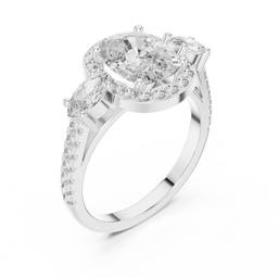 Zenith Cushion Halo Ring