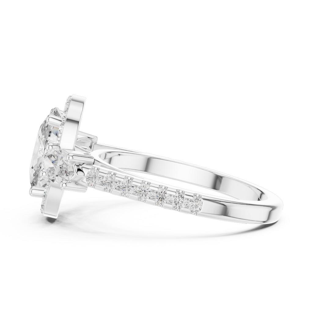 Zenith Cushion Halo Ring