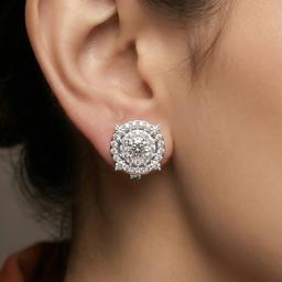 Royal Halo Stud Earrings