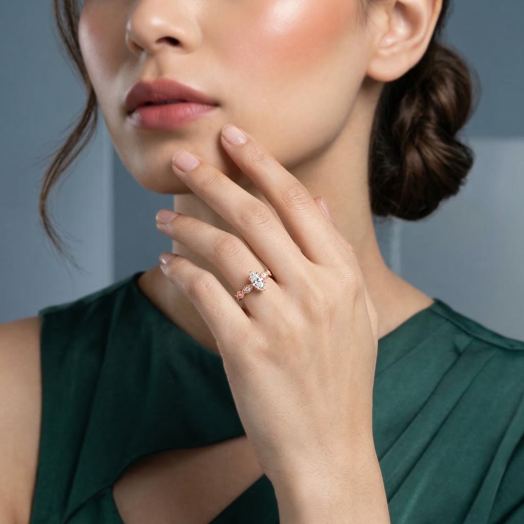 Vintage Marquise Solitaire Ring