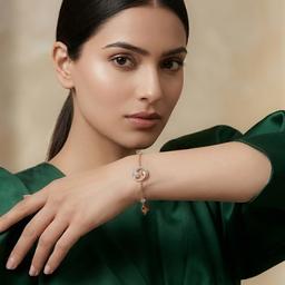 Zyra Yin-Yang Diamond Slider Bracelet