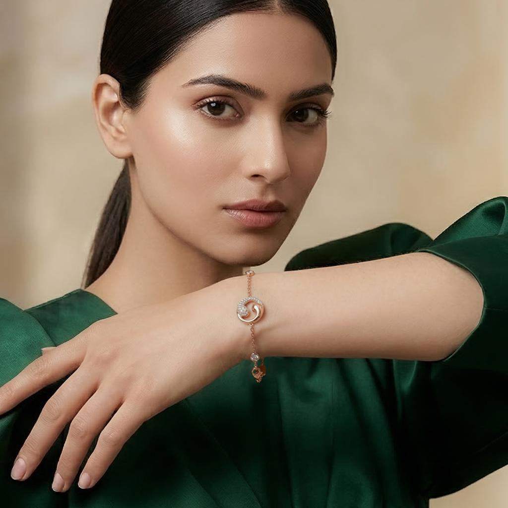 Zyra Yin-Yang Diamond Slider Bracelet